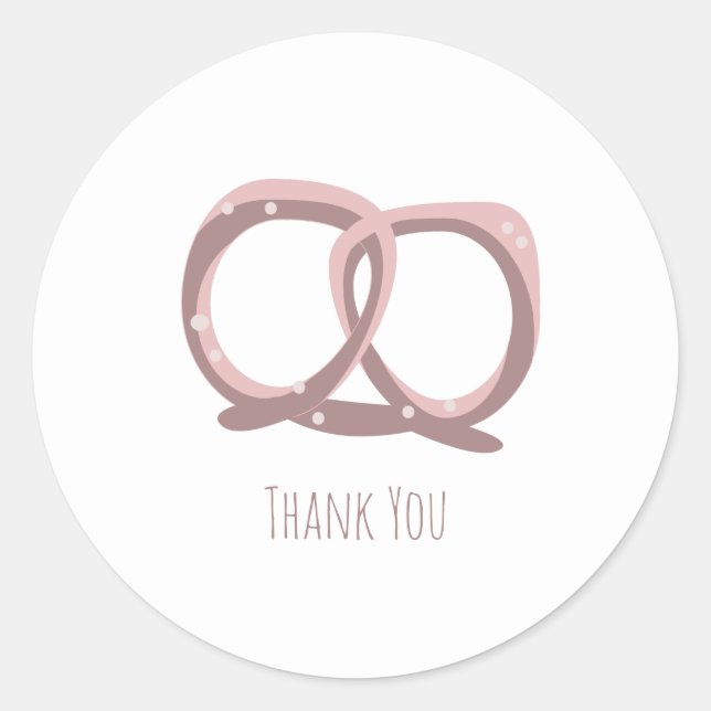 Sticker Rond Pretzel salé Twist Anniversaire (Devant)