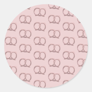 Sticker Rond Pretzel Salé Twist Motif Party