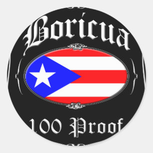 Sticker Rond Preuve Boricua 100