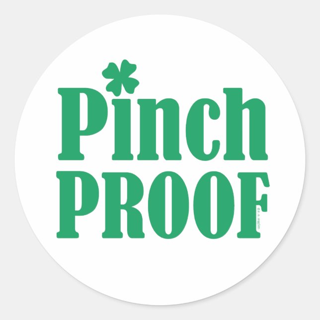 Sticker Rond Preuve de la fête de la Saint Patrick (Devant)