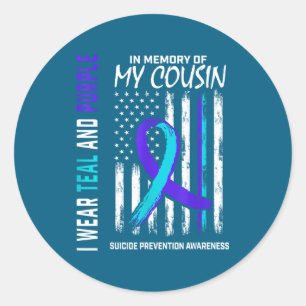 Sticker Rond Prévention de la prise de conscience du suicide de