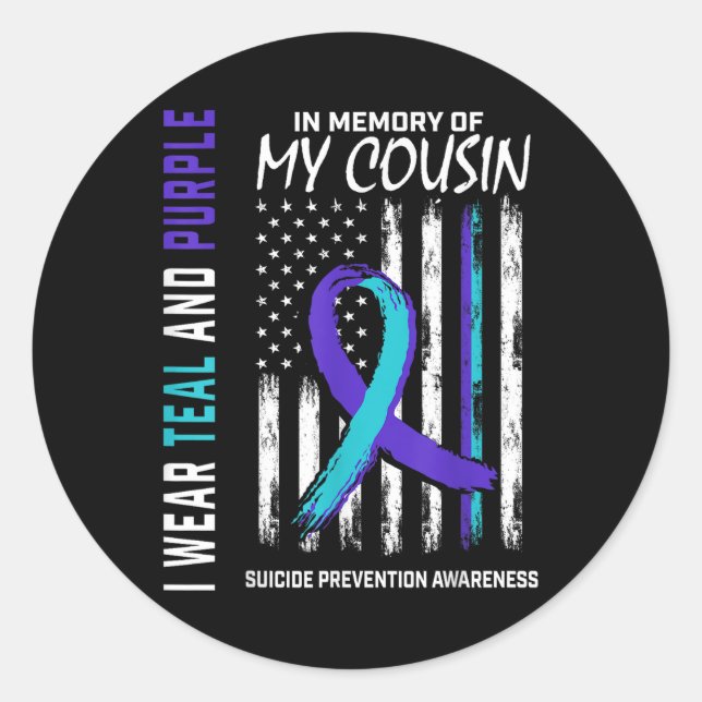 Sticker Rond Prévention de la sensibilisation au suicide de cou (Devant)