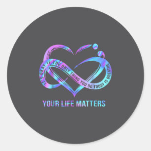 Sticker Rond Prévention de la sensibilisation au suicide de vot