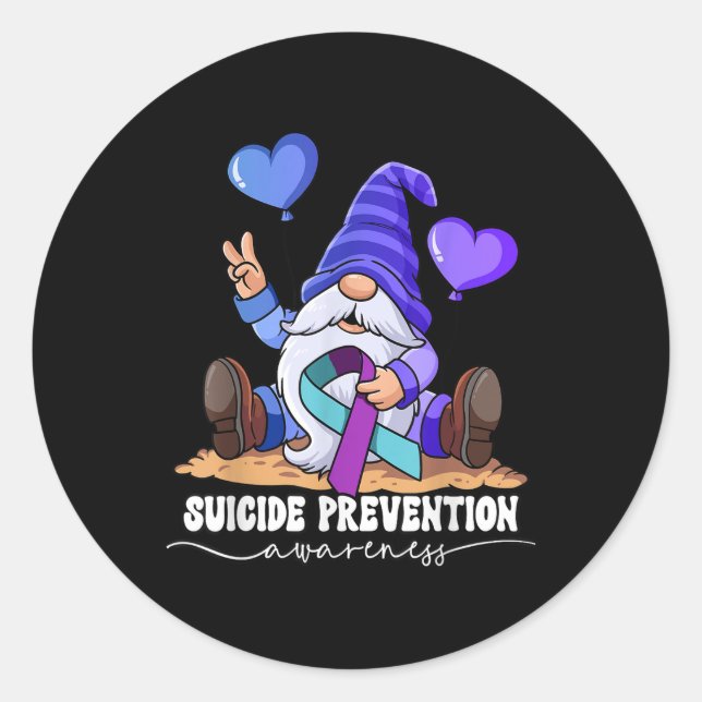 Sticker Rond Prévention du suicide  (Devant)