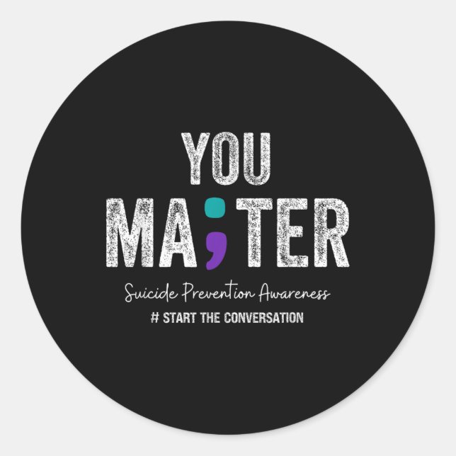 Sticker Rond Prévention du suicide 2024 (Devant)