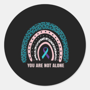 Sticker Rond Prévention du suicide chez les femmes impression l