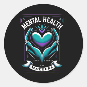 Sticker Rond Prévention du suicide Défenseur de la santé mental