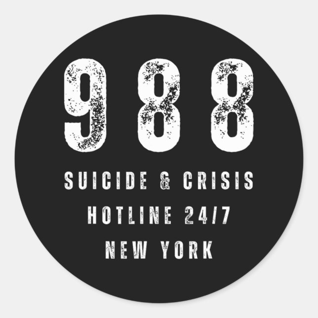 Sticker Rond Prévention du suicide - Dépression (Devant)