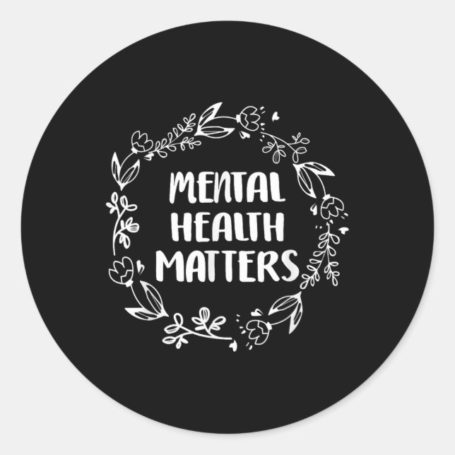 Sticker Rond Prévention du suicide en santé mentale (Devant)