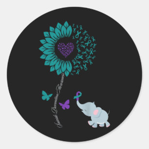 Sticker Rond Prévention du suicide Santé mentale Tournesol élép