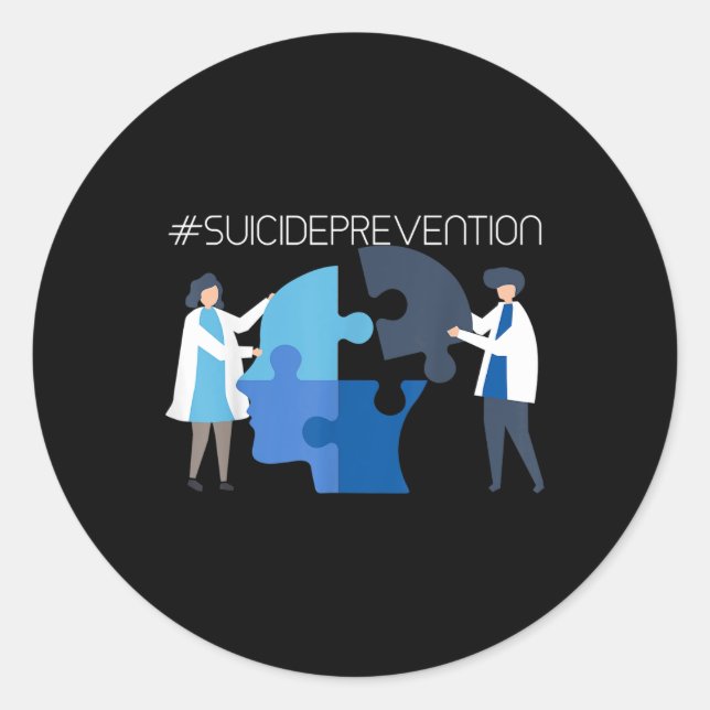 Sticker Rond Prévention du suicide - Sensibilisation à la santé (Devant)