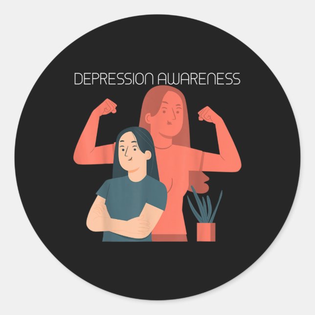 Sticker Rond Prévention du suicide - Sensibilisation à la santé (Devant)