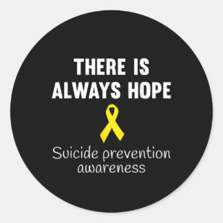 Sticker Rond Prévention du suicide Sensibilisation au ruban jau