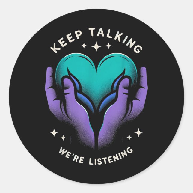 Sticker Rond Prévention du suicide Sensibilisation au suicide e (Devant)