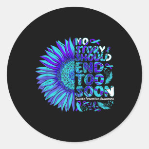 Sticker Rond Prévention du suicide Sensibilisation Aucune histo
