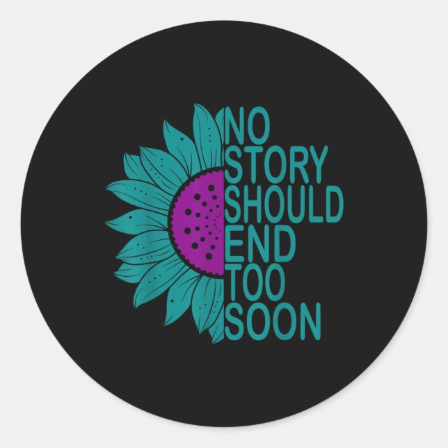 Sticker Rond Prévention du suicide Sensibilisation Aucune histo (Devant)