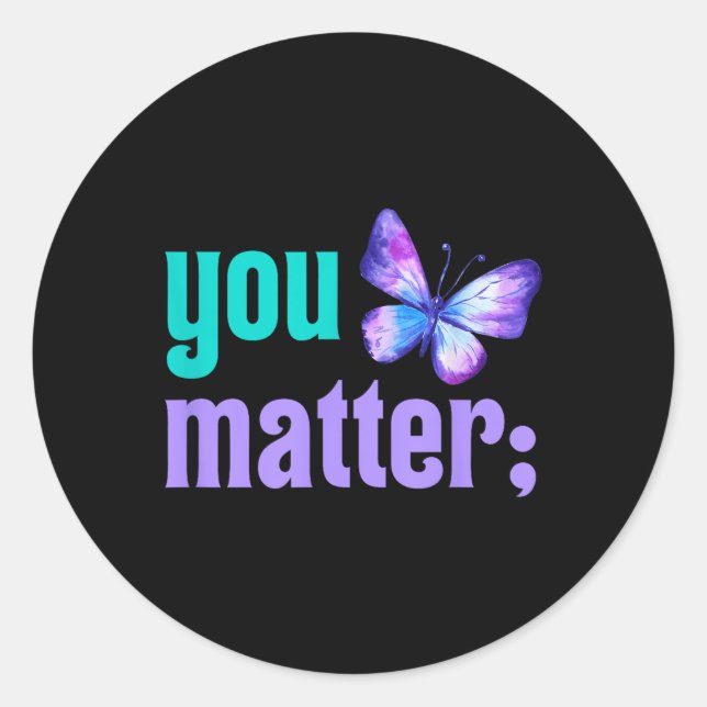 Sticker Rond Prévention du suicide Sensibilisation Santé mental (Devant)