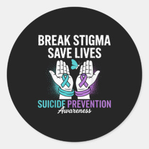 Sticker Rond Prévention du suicide Suprt Briser la stigmatisati