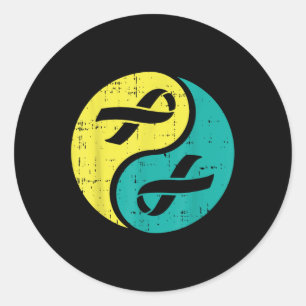Sticker Rond Prévention du suicide Ttp Sensibilisation Yin Yang