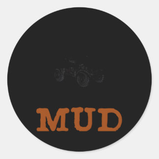 Sticker Rond Prévision de fin de semaine quatre roues boue Atv