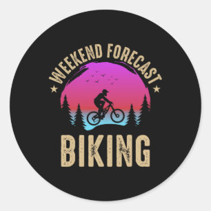 Sticker Rond Prévisions de week-end Cyclisme VTT