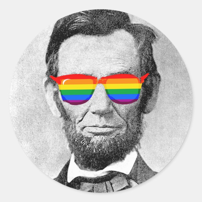 Sticker Rond Pride Abraham Lincoln (Devant)
