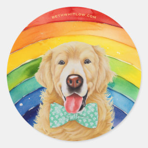 Sticker Rond Pride d'or