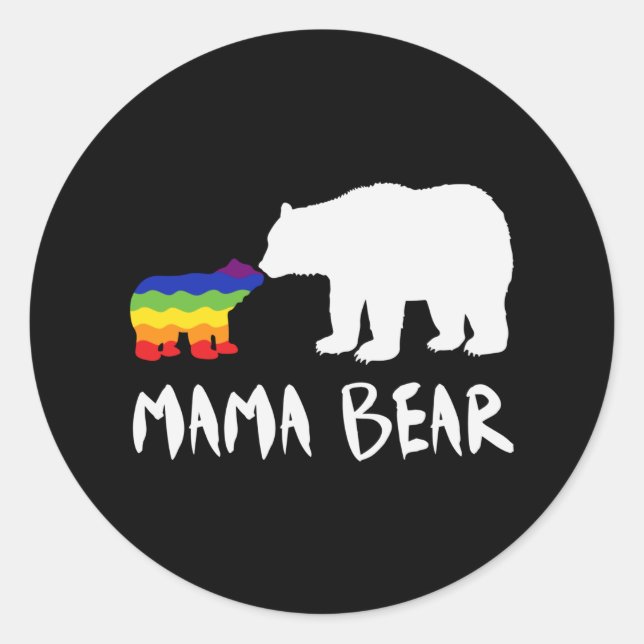 Sticker Rond Pride Mama Bear (Devant)