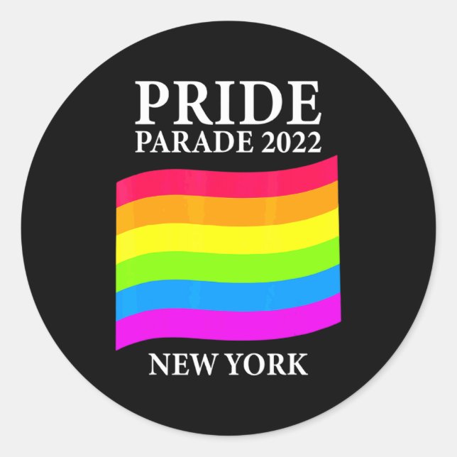 Sticker Rond Pride Parade 2022 New York City _1  (Devant)