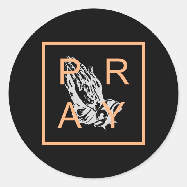 STICKER ROND PRIER (Devant)