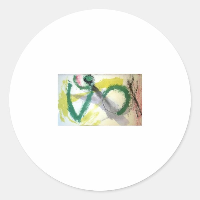 Sticker Rond Prier Mantis Abstrait Jeff Hankamer Artjunkhaus (Devant)