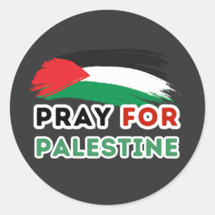 Sticker Rond PRIER POUR L'autocollant PALESTINE