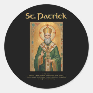 Sticker Rond Prière catholique St Patrick