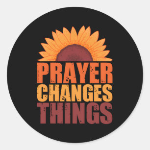 Sticker Rond Prière Changements de choses Prière Intercessaire 