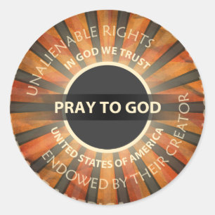 Sticker Rond Priez Dieu