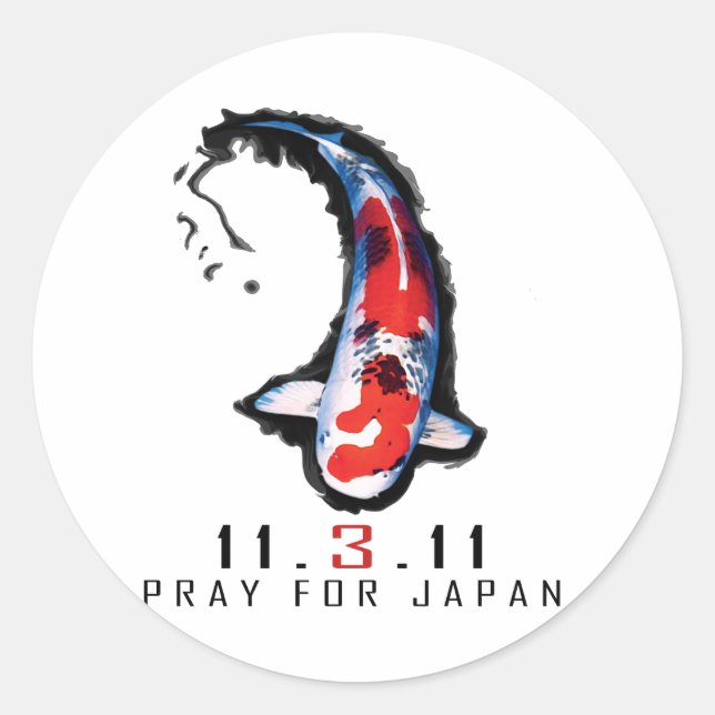 Sticker Rond Priez pour le Japon (Devant)