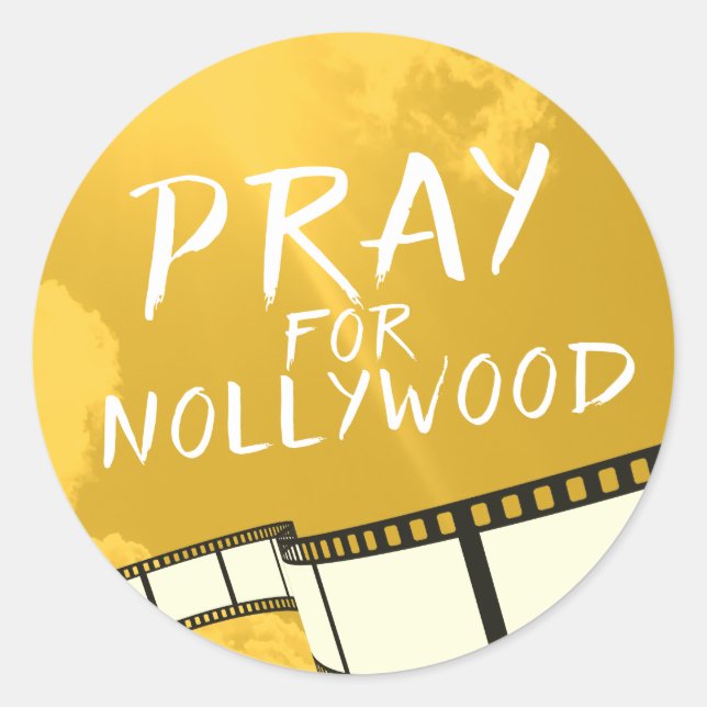 Sticker Rond Priez pour Nollywood (Devant)