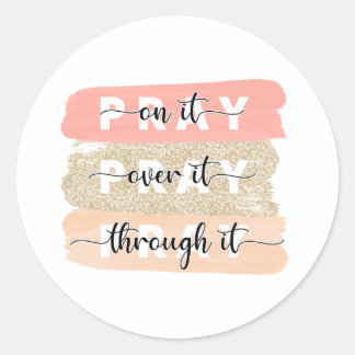 Sticker Rond Priez Sur L'Autocollant