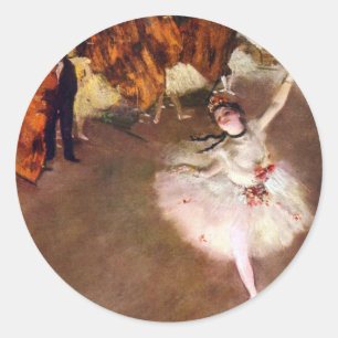 Sticker Rond Prima Ballerina, Rosita Mauri par Edgar Degas