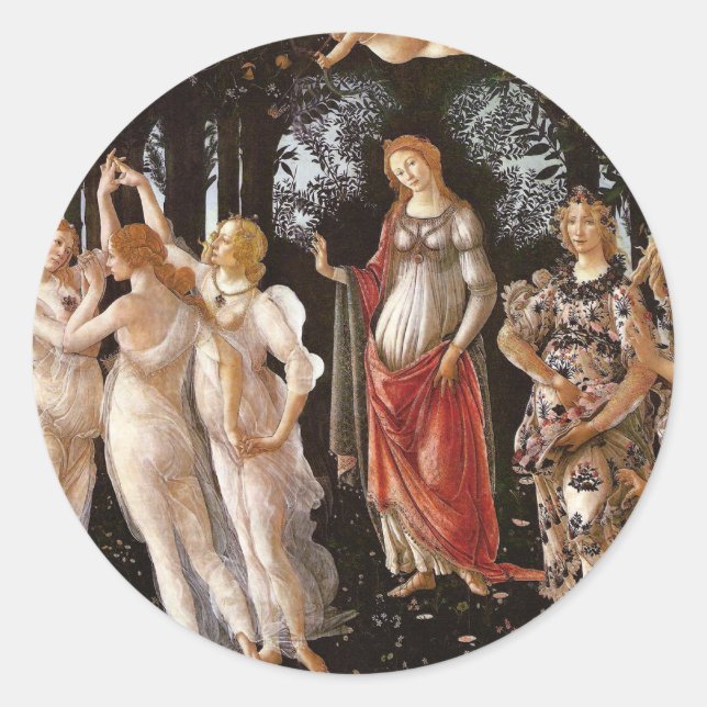 Sticker Rond Primavera, Botticelli (Devant)