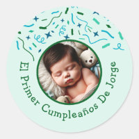 Primer Cumpleaños de Bebé Fiesta Infantil Con Foto