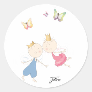 Sticker Rond Primus & Prisma kissing