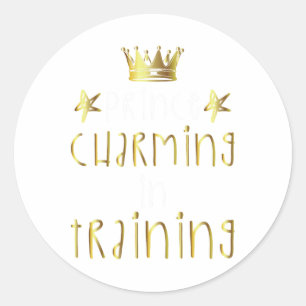 Sticker Rond Prince Charming En Formation Halloween Lazy Co