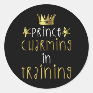 Sticker Rond Prince Charming En Formation Halloween Lazy Co