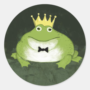 Sticker Rond Prince de grenouille   Fairy Tale Mariage