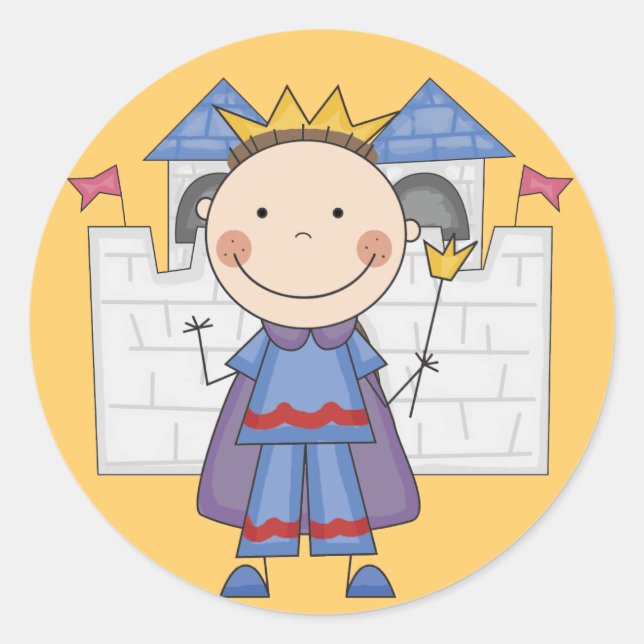 Sticker Rond Prince in Castle Tshirts et cadeaux (Devant)