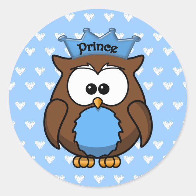 Sticker Rond prince owl (Devant)