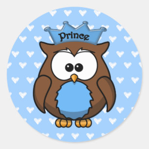 Sticker Rond prince owl
