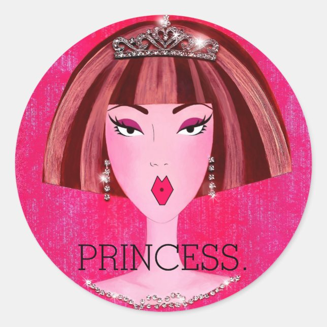 STICKER ROND "PRINCESS." (Devant)