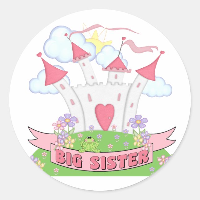STICKER ROND PRINCESS GRANDE SOEUR (Devant)